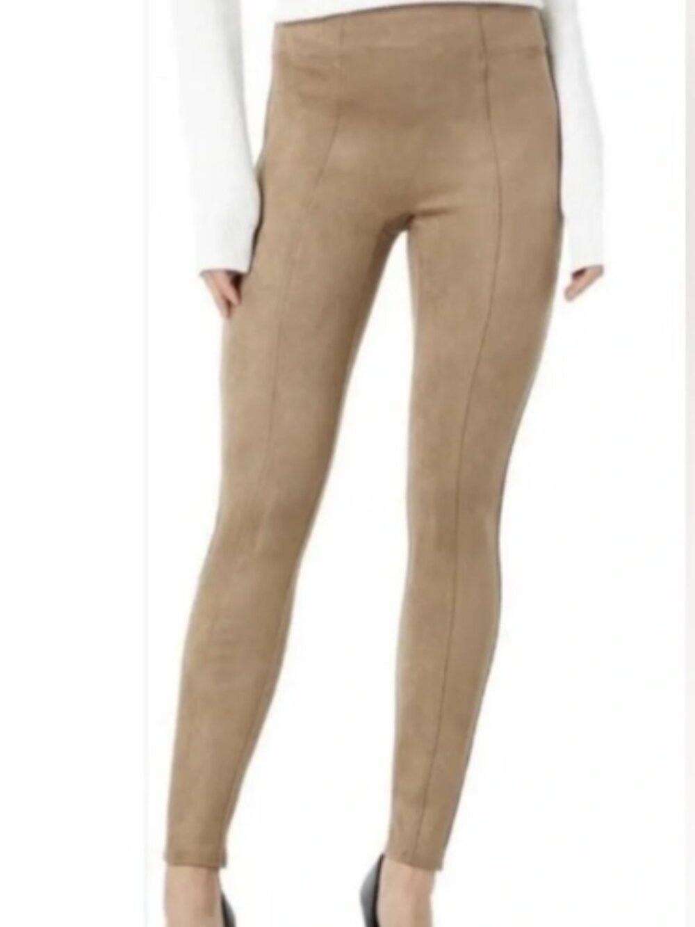 SPANX Faux Suede Leggings in Camel/Tan - Size M - NWOT